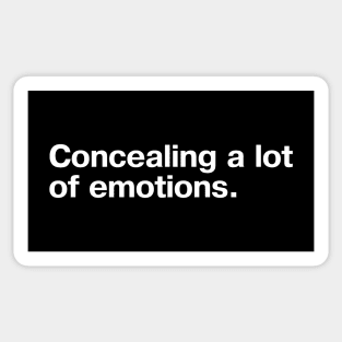 Concealing a lot of emotions. Sticker